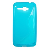 Husa silicon S-line albastra pentru Alcatel One Touch X&#039;Pop (OT-5030, OT-5035D, OT-5035E, OT-5035Y)