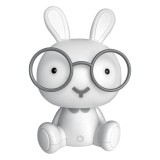 Lampa de veghe iepuras cu ochelari, 3 niveluri de lumina, cablu USB inclus, CMCLASS