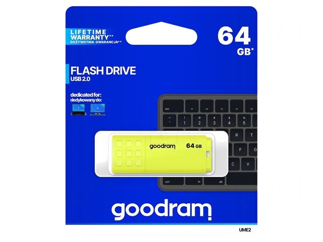 Stick USB 2.0 64GB Galben
