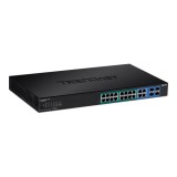 Cumpara ieftin Switch Web Smart, 16 x Gigabit PoE+, 4 x Gigabit/SFP, putere 370W - TRENDnet TPE-1620WSF