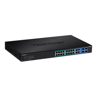 Switch Web Smart, 16 x Gigabit PoE+, 4 x Gigabit/SFP, putere 370W - TRENDnet TPE-1620WSF foto