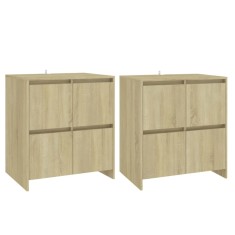 Servante, 2 buc., stejar sonoma, 70x41x75 cm, lemn prelucrat