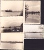 M847N Military and cargo ships on river in France, 1945, batch of 5 photos