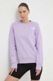 The North Face hanorac de bumbac femei, culoarea violet, neted, NF0A7QZWQZI1