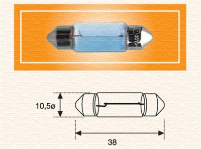 MAGNETI MARELLI 009423100000 Bec, iluminare numar circulatie foto