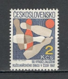 Cehoslovacia.1987 50 ani Asociatiile de popice XC.354
