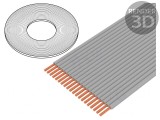 Cablu Bandă Neecranat Gri 0,635mm 34x30AWG 100FT