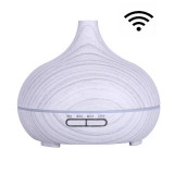 Difuzor aromaterapie cu ultrasunete Smart WiFi lumina LED 7 culori V-Rising VR-N10S 400 ml lemn alb
