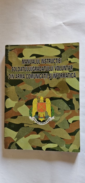 MANUALUL INSTRUCTIEI SOLDATULUI GRADATULUI VOLUNTAR DIN ARMA COMUNICATII SI INFORMATICA MINISTERUL APARARII