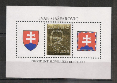 Slovacia.2009 Al II-lea mandat de presedinte I.Gasparovici-Bl. SS.657 foto