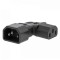 Adaptor alimentare IEC-320-C14 la IEC-320-C13 la 90 grade spre dreapta Valueline VLEP11904B
