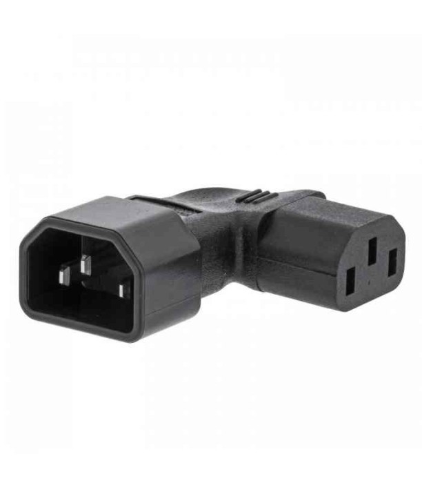 Adaptor alimentare IEC-320-C14 la IEC-320-C13 la 90 grade spre