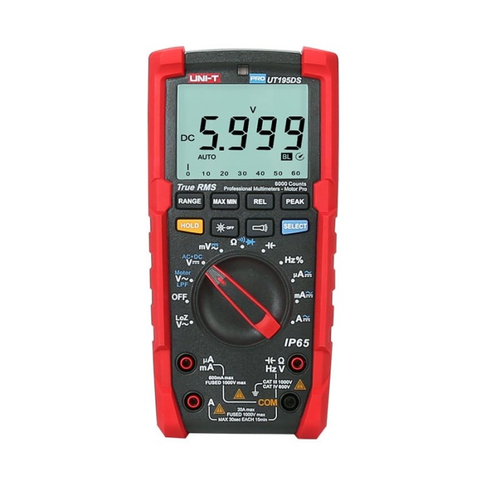 multimetru digital, UNI-T, UT195E, 600mV-1kV, 600&micro;A-20A