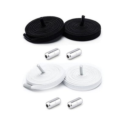 Set 4 sireturi reglabile cu 4 prinderi metalice la capete, 2 albe, 2 negre foto