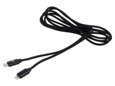 Cablu USB 2.0 Apple Lightning și USB C, 1,8m, negru