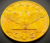 Cumpara ieftin Moneda istorica 5 CENTESIMI - ITALIA FASCISTA, anul 1941 * cod 4661, Europa
