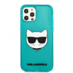 Husa Karl Lagerfeld Choupette Head pentru iPhone 12/iPhone 12 Pro Albastru foto