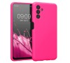 Husa din silicon Kwmobile pentru Samsung Galaxy A13 5G, Roz neon - RESIGILAT