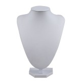 Cumpara ieftin Bust Expunere Bijuterii Alb Piele Eco 29cm WZ427-XL Alfa Lantisoare Pandantive Magazin Acasa