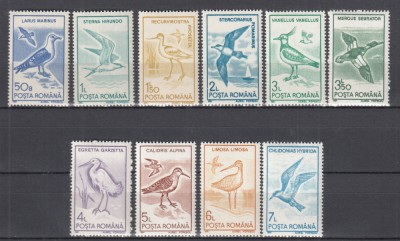 ROMANIA 1991 LP 1250 PASARI ACVATICE SERIE MNH foto