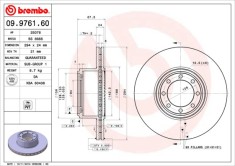 BREMBO 09.9761.60 PRIME LINE Disc frana