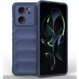 Husa Wave din Silicon compatibila Xiaomi 13T / 13T Pro Anti-Shock, Albastru inchis