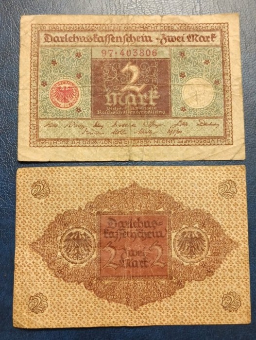 Germania 1920 - 2 mark, circulata