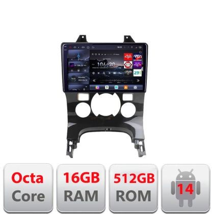 Navigatie Peugeot 3008 5008 2007-2015 Edotec Kit-323 8 core QLED 2K 16+512 360 Android Waze USB Navigatie Internet Youtube Radio CarStore Technology
