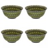 Set boluri, 4 piese, 500 ml, Ceramica, Verde