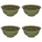 Set boluri, 4 piese, 500 ml, Ceramica, Verde