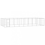 Padoc pentru c&acirc;ini de exterior, 43,56 m&sup2;, oțel galvanizat
