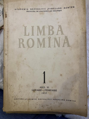 Revista Limba Romana Romina, anul VI, nr. 1, 1957 ianuarie-februarie foto