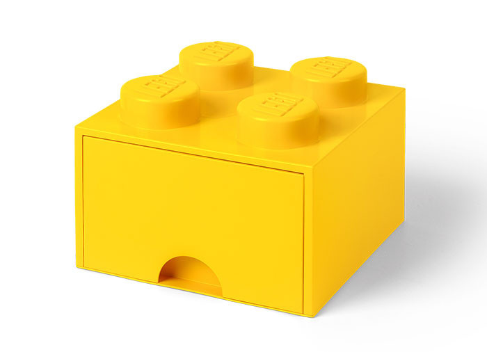 LEGO Cutie depozitare LEGO 2x2 cu sertar, galben Quality Brand