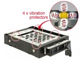 Rack mobil 3.5&quot; pentru 1 x 2.5&quot; SATA / SAS HDD / SSD cu protectie la vibratii, Delock 47228