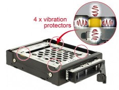 Rack mobil 3.5&quot; pentru 1 x 2.5&quot; SATA / SAS HDD / SSD cu protectie la vibratii, Delock 47228