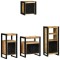 vidaXL Set de mobilier pentru baie 4 pcs Maro Lemn de mango solid 3305650