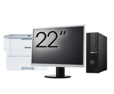 Pachet Calculator Second Hand DELL OptiPlex 7080 SFF, Intel Core i5-10500 3.10 - 4.50GHz, 8GB DDR4, 256GB SSD + Monitor 22&amp;quot; + Imprimanta Brother