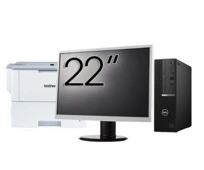 Pachet Calculator Second Hand DELL OptiPlex 7080 SFF, Intel Core i5-10500 3.10 - 4.50GHz, 8GB DDR4, 256GB SSD + Monitor 22&amp;amp;quot; + Imprimanta Brother foto