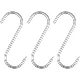Carlige pentru carne din inox MagicHome, set 3 buc, 10x7,8 cm