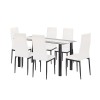 Leziter Set de masa Denton 6 1 alb-negru Mobalis Homvera