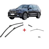 Cumpara ieftin Set 3 stergatoare BMW Seria X7 (G07) 2019 - 2020, pentru parbriz si luneta, Valeo Silencio