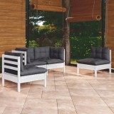 Gossi set mobilier gradina cu perne, 4 piese, lemn de pin