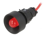 Lampă LED Conică Roșie 230V &Oslash;13mm IP40