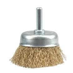 Perie cupa din sarma 75 mm cu tija VOREL