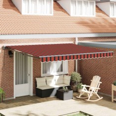 vidaXL Cortina Retractabilă Portocalie și maro 400x300 cm țesătură 3330519