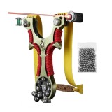 Cumpara ieftin Set prastie cu laser, boloboc si 100 bile metalice 7 mm, DEPOX&reg;, 12 cm, Metal