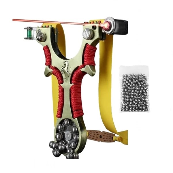 Set prastie cu laser, boloboc si 100 bile metalice 7 mm, DEPOX&reg;, 12 cm, Metal