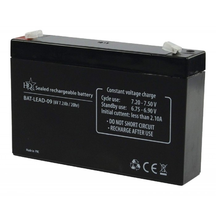 Acumulator 6 Volti , 7.2 Amperi Pentru Sistem Solar , Casa De Marcat , Alarma , ATM , Sisteme Supraveghere ,