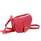 Geanta dama de umar, crossbody din piele naturala, bordo, P149D