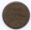 Franta 1 Centime 1798 A - L&#039;AN 7 - A, Prima Republica, Cupru, 18 mm, KM-646, Europa, Cupru (arama)